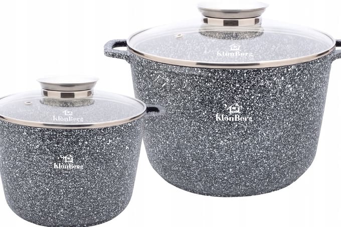 KlönBerg KB-3910 Marmite-set 4-delig, inductie, marmercoating