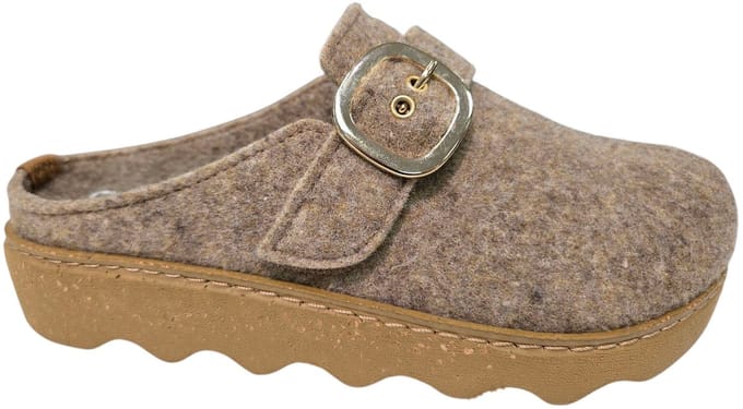 Rohde Beige Vilten Open Pantoffels Dames - Beige - 42