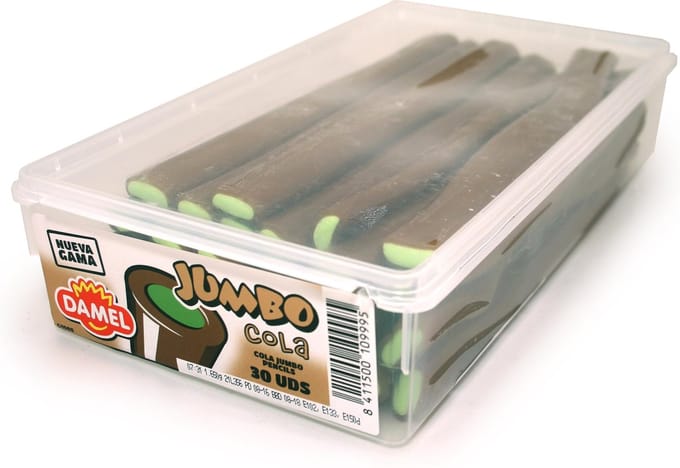 Damel Jumbo sticks cola 30 stuks