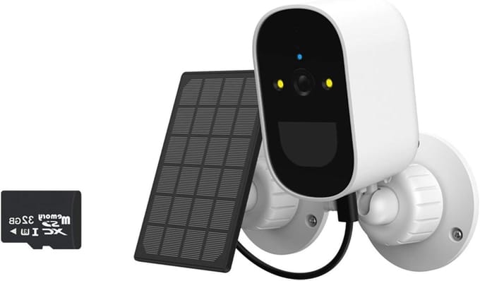 Beveiligingscamera Solar - Draadloze Camera - Buiten Bewaken - Menselijke Detectie - 2MP HD - Wit