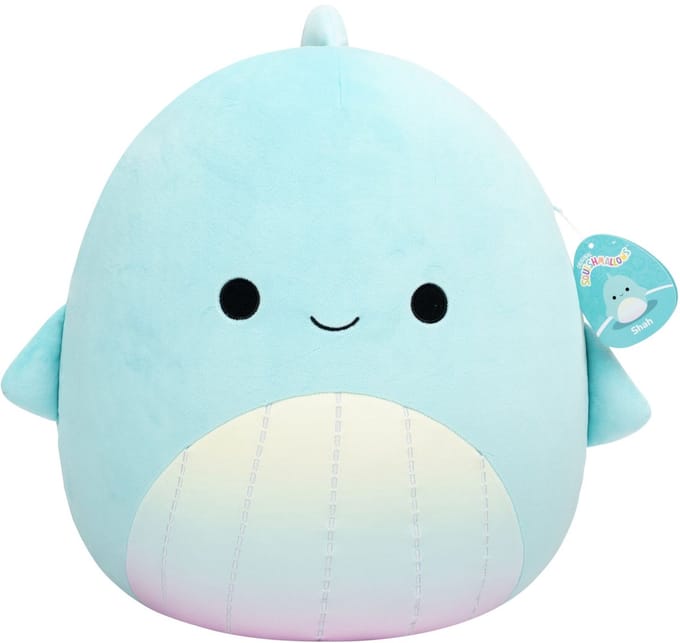 Squishmallows - Large Plush (Shah - Teal Whale W/Rainbow Belly) - 40cm Plush