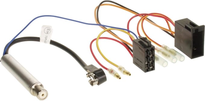 Radio Aansluitkabel ISO Phantom power Div.modellen Audi- Volkswagen