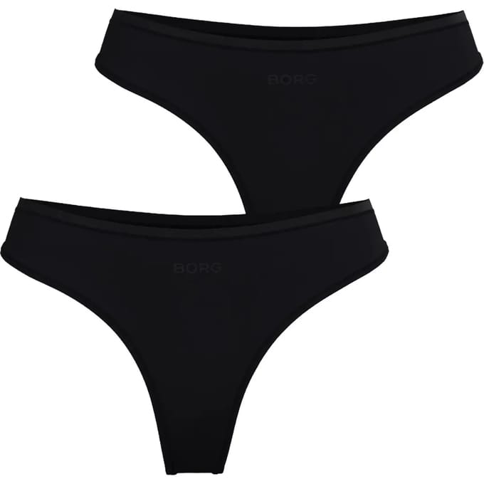 Björn Borg dames Soft Touch thong - string (2-pack) - zwart - zwart