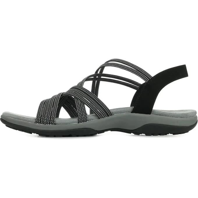 Skechers REGGAE SLIM - TURN IT UP Dames Sandalen - Zwart