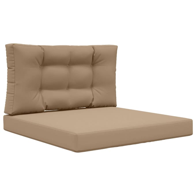 vidaXL - Buitenbankkussen - Polyester - Taupe - 80 - x - 80 - cm