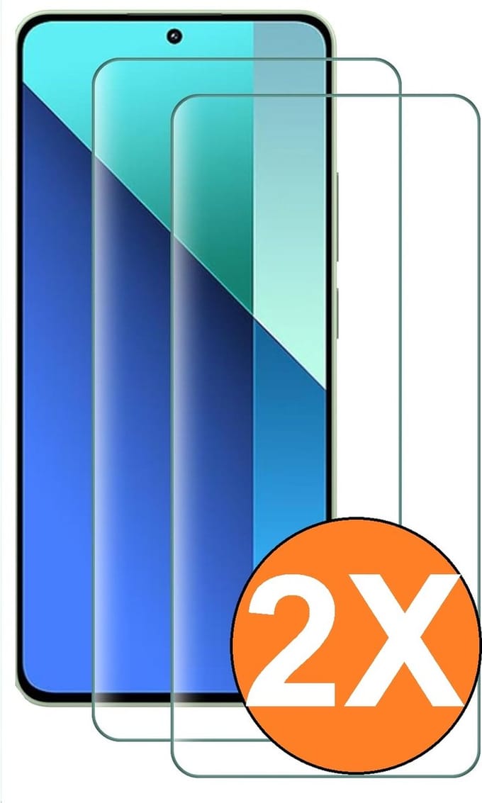 Screenprotector geschikt voor Xiaomi Redmi Note 13 4G / 5G - gehard Glas Tempered Glass - 2 Stuks