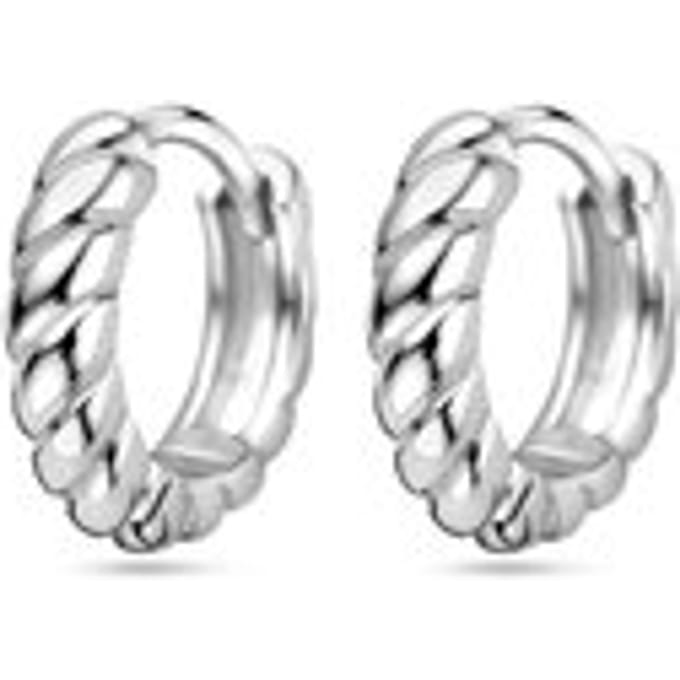 Glams klapoorringen - 11 mm - Zilver