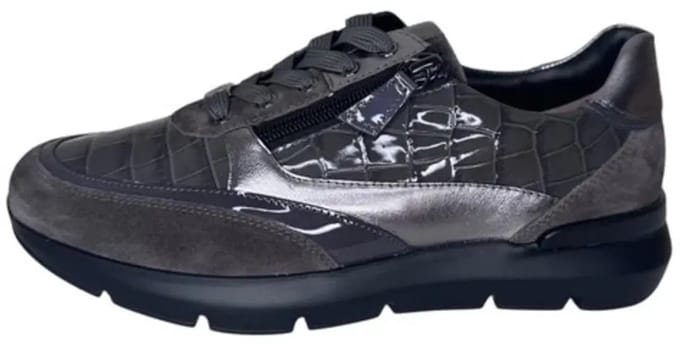 Hassia Sneaker grijs lak H Bordeau (Maat - 5, Kleur - Grijs)