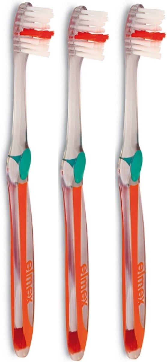 Elmex Anti Caries Medium - 3 Stuks - Tandenborstel - Voordeelverpakking
