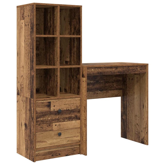 vidaXL - Bureau - Oudhout - 115,5 - x - 40 - x - 127 - cm - 2 - st