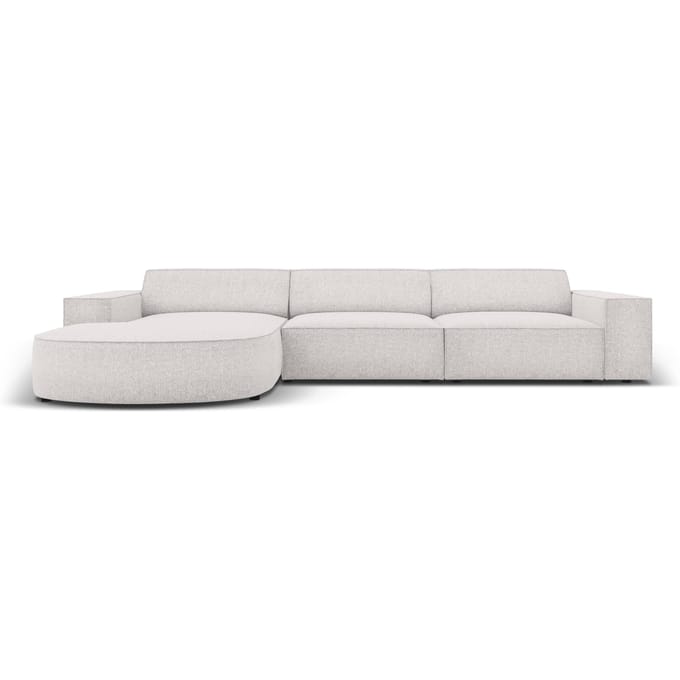 4-zitshoekbank Jodie links chenille afgerond | Micadoni Home