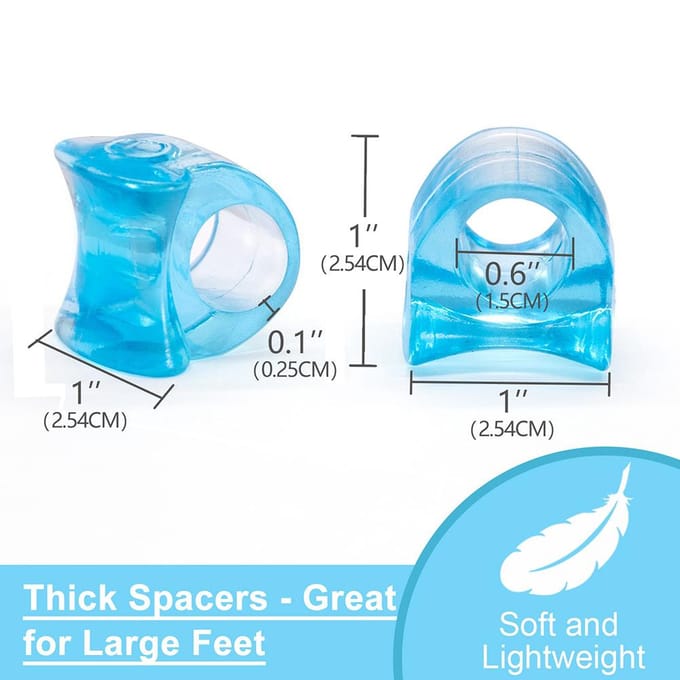 3 Paar Zachte Bunion Spreiders Silicone Gel Teenspreider Duim Corrector Voetverzorgingstool blauw