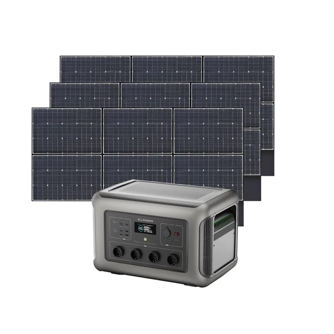 ALLPOWERS Solar Generator Kit 3500W (R3500 V2 + SP039 600W Solar Panel) - R3500+3PCS SP039 Solar Panel 600W