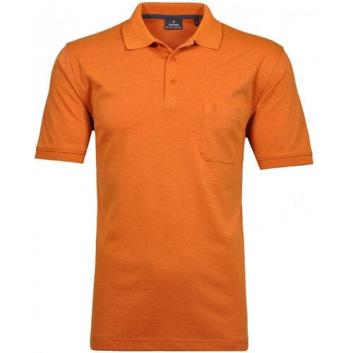 Ragman Softknit Poloshirt Breast Pocket Pima Cotton Mix Light Terra / male