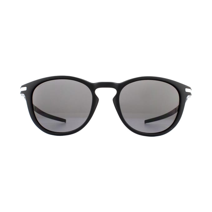 Oakley Round Mens Satin Black Prizm grijze zonnebril