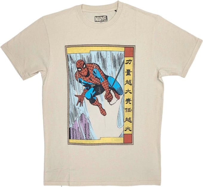 Marvel Spider-Man - Japanese Heren T-shirt - M - Creme