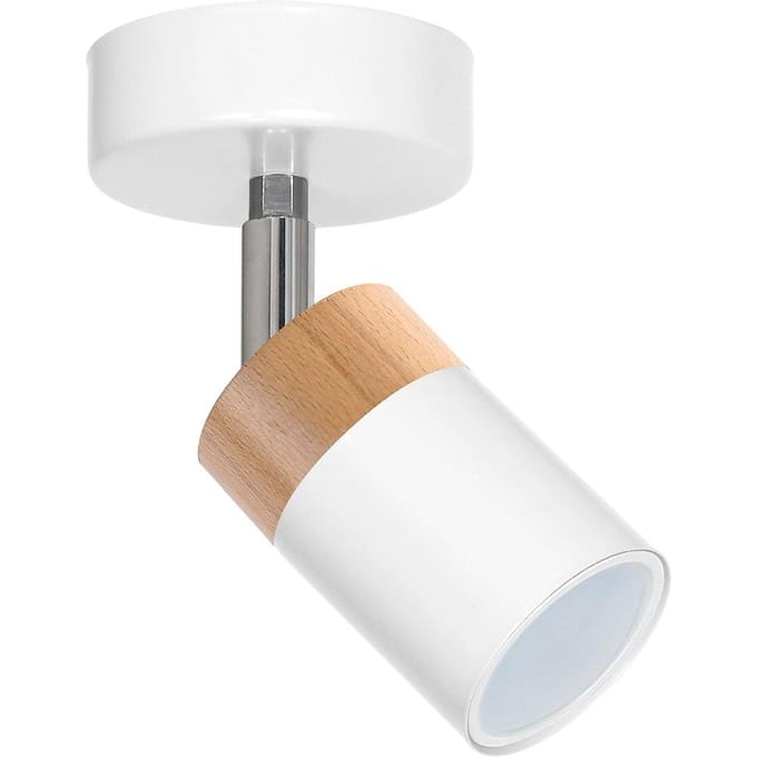 Milagro Joker Plafondlamp Wit Hout GU10 1x8W