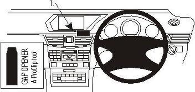 Proclip MB E-Class Sedan/Stationwagon 14- Center mount Stuur rechts. Engelse uitvoering