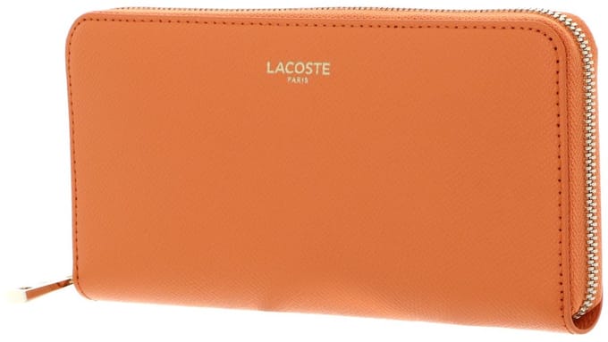 LACOSTE Leren portemonnee Champs-Élysées Zip Wallet Blossom abrikoos