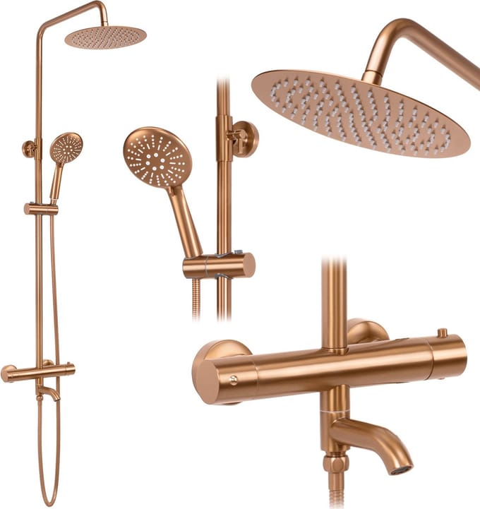 Doucheset Rea Lungo Thermostat Brush Copper