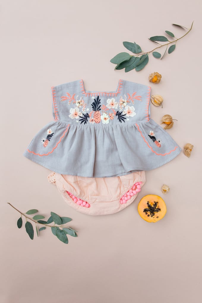 Louise Misha Top Tilu Silver Cloud Taglia: 9M | Camicie Outlet | kids | Grigio