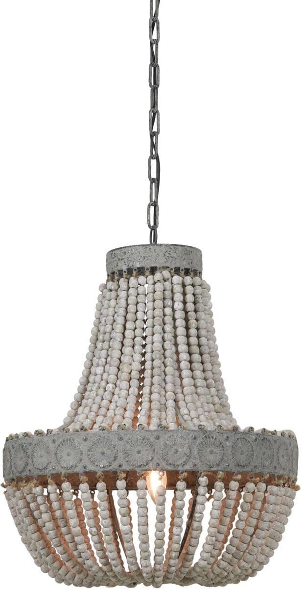Light & Living Hanglamp Luna - Wit - Ø51cm - Modern - Hanglampen Eetkamer, Slaapkamer, Woonkamer