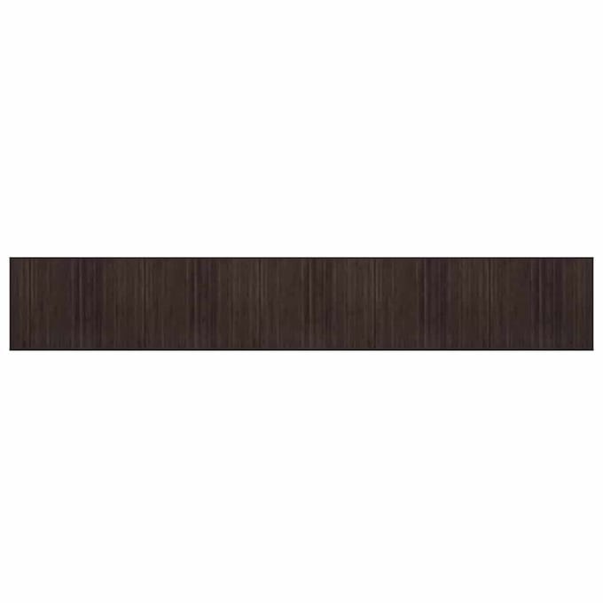 vidaXL - Vloerkleed - rechthoekig - 80x1000 - cm - bamboe - donkerbruin