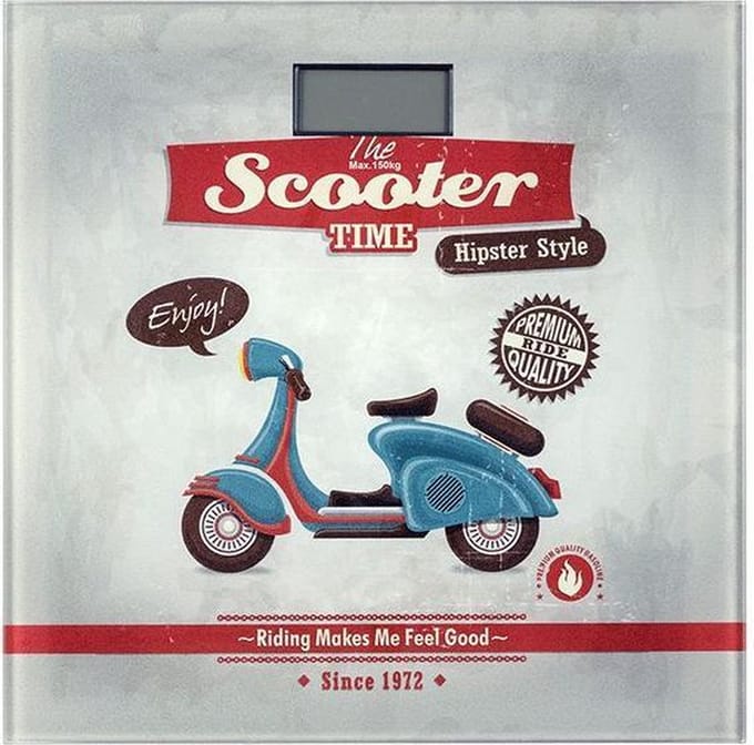 Badwaage Vintage Scooter - Weegschaal - LCD-Display
