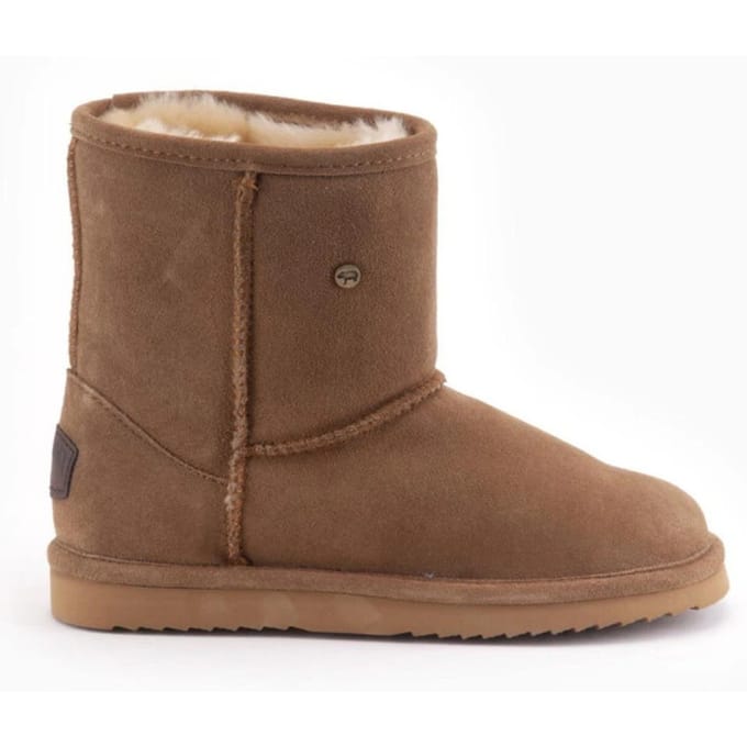 Warmbat Kangaroo Vachtlaarzen - Warme Laarzen - Dames - Cognac - Maat 37