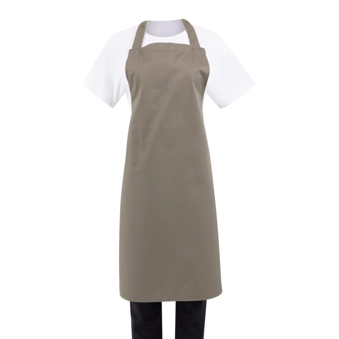 Whites halterschort polyester-katoen olijfgroen