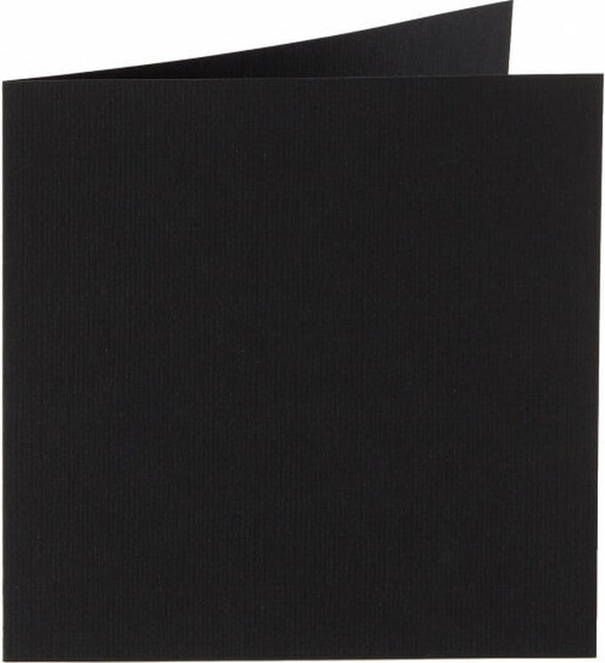 Papicolor Dub. kaart vierk. 13,2cm ravenzwart 200gr-CV 6 st 310901 - 132x132 mm