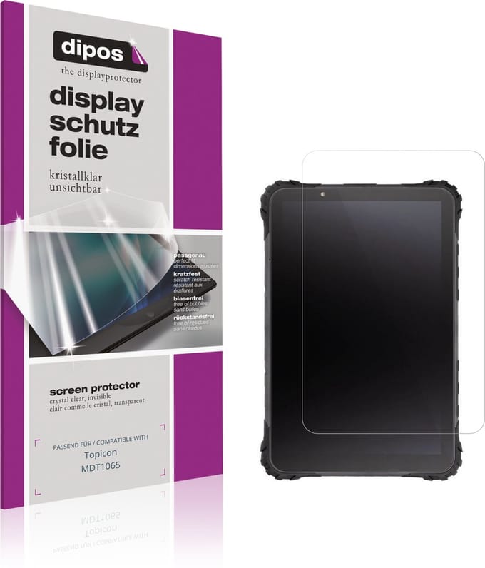 dipos – 2x Beschermfolie geschikt voor Topicon MDT1065 | Krasbestendige & heldere Screenprotector Ultra-Thin