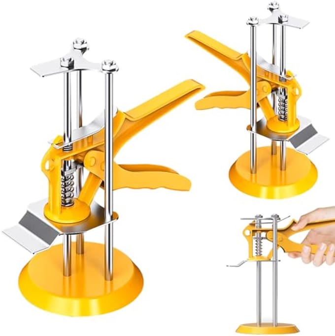 2 Pieces Tile Lifter, Three Pillars for Drywall, Adjustable Height Plate Lifter Tools, for Lifting and Fixing Tiles, Floors, Doors and Windows
