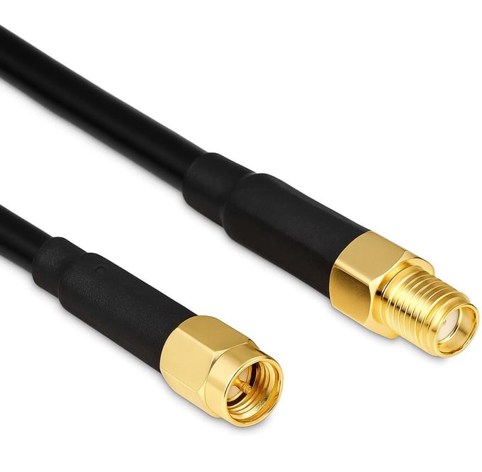 SMA kabel - RG-174 - 50 ohm - 2 meter - Zwart - Allteq
