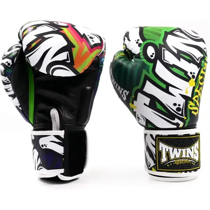 Twins Special FBGVL 3 Bokshandschoenen - Echt Leer - Graffiti - 14 oz