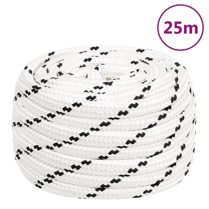 vidaXL - Werktouw - 20 - mm - 25 - m - polyester - wit