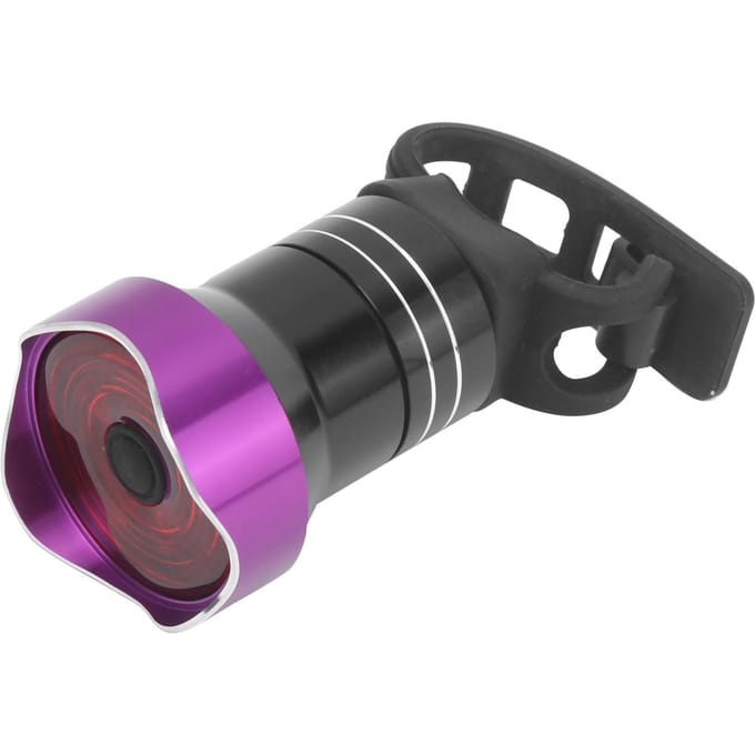 ZTTO Mountainbike Achterlicht Fiets Achterwaarschuwing Licht USB Oplaadbaar Achterlamp(Zwart Paars ) black