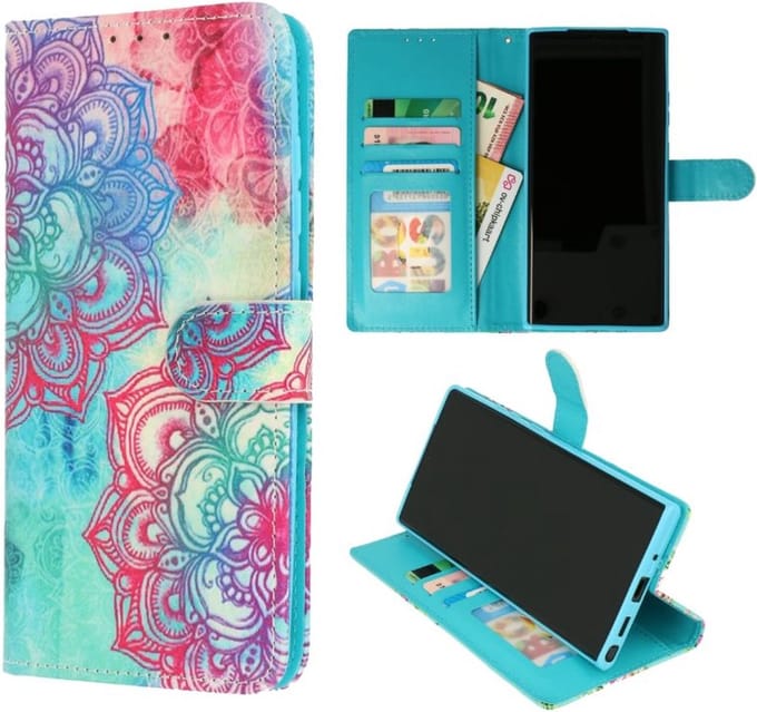 Cityhoesje – Bookcase – Geschikt voor Samsung S24 PLUS-S25 Plus – Print Mandala