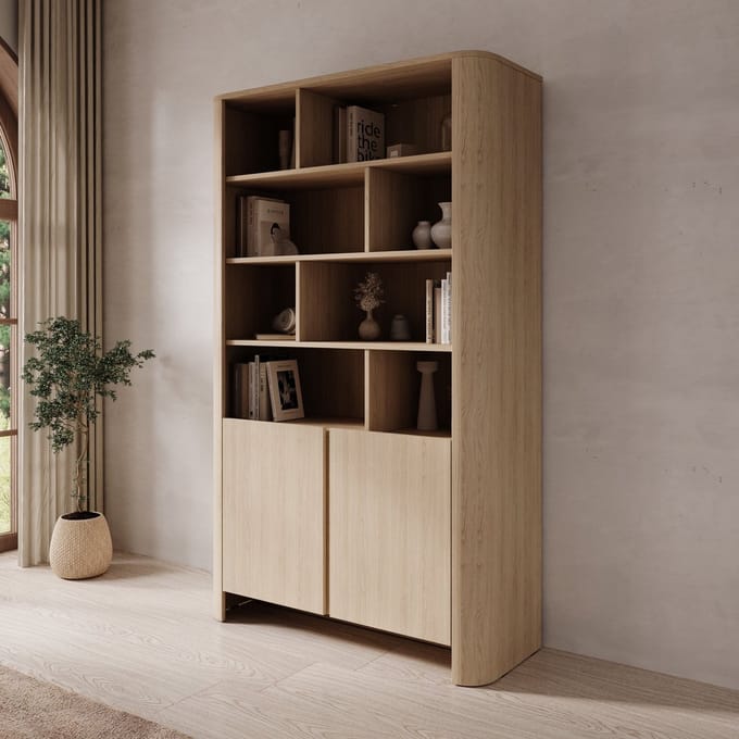 Meubella - Barbados - Boekenkast - Eiken - 103x39x170 cm