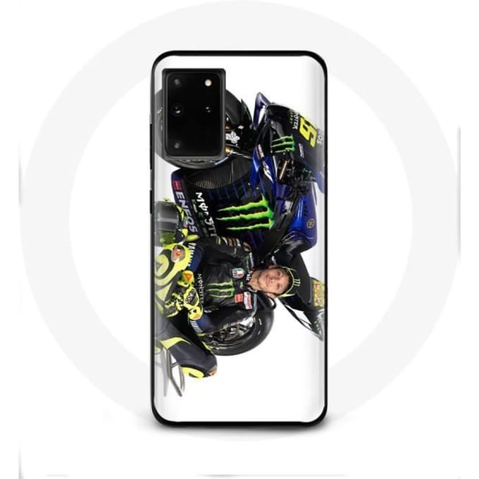 Case voor Samsung Galaxy S11 Plus Valentino Rossi Speed ​​driver witte achtergrond