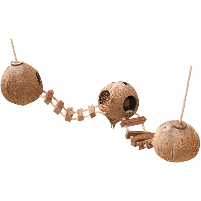 Knaagdierenopvang Ebi Coconut avec échelle et corde Globehouse