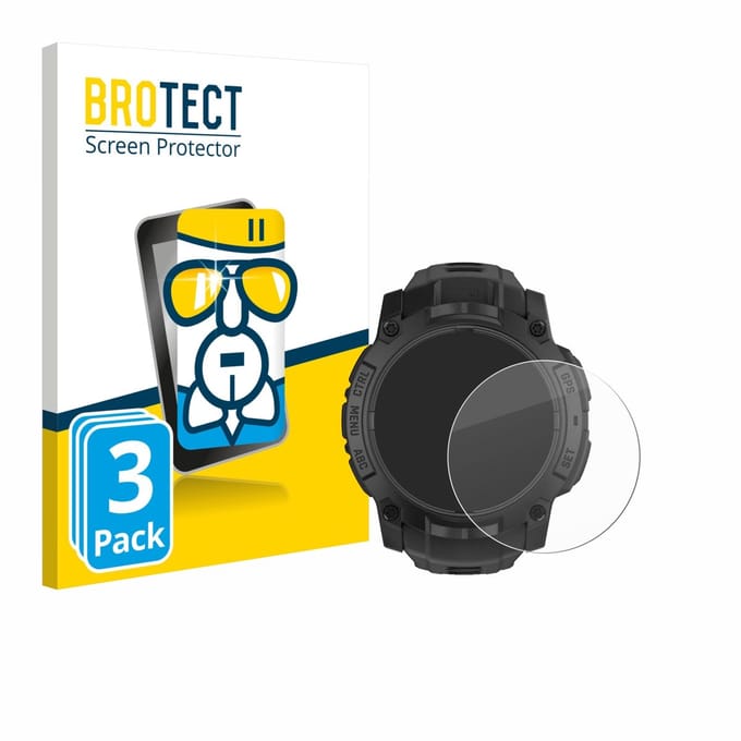 Screenprotector 3 Stuks voor Garmin Instinct 3 Solar Tactical Edition (50 mm) Beschermglas transparant