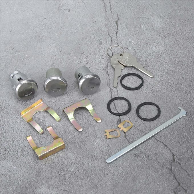 Deurslotcilinder en sleutel past voor Chevrolet Camaro 654394765282 white
