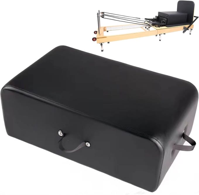 Pilates Box - Hervormer Accessoire - Training Uitbreiden - Duurzaam Houten Frame - 27 Inch Lang - Zwart