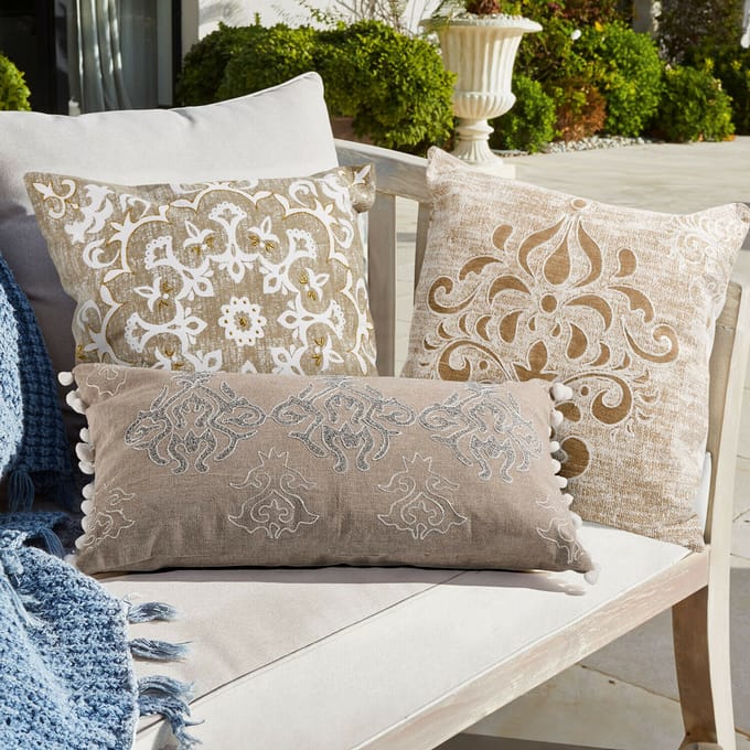 LOBERON Kussenhoes set van 3 Emelin crème