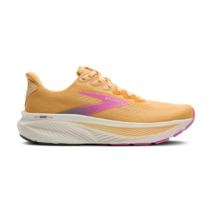 Brooks Ghost 17 - Dames Hardloopschoen - Abrikoos / Grijs / Roze - EUR 42.5 / US 10.5