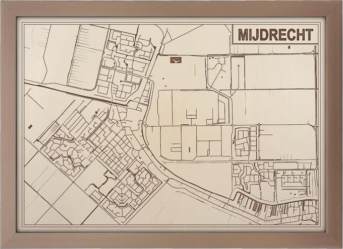 Decoratief Beeld - Houten Van Mijdrecht - Hout - Bekroned - Bruin - 21 X 30 Cm