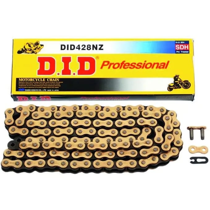Motorfiets rolketting D.I.D 428Nz(G&B) X 116 Mail. Fj