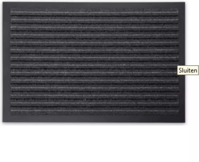 Benson Schoonloop deurmat - absorberend en slipvast - 90x150 cm - grijs met streepdesign