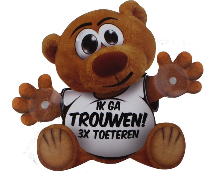 Miko Funny Bear (30931) 16,5 Cm Met Zuignappen